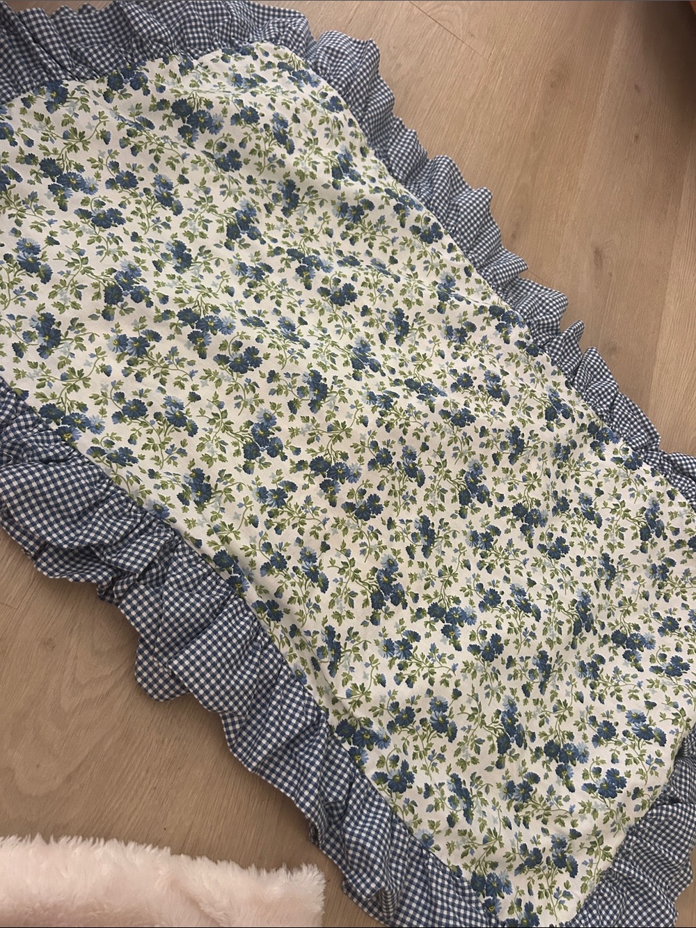 🌈 Laura Ashley blue floral and gingham KING SHAMS